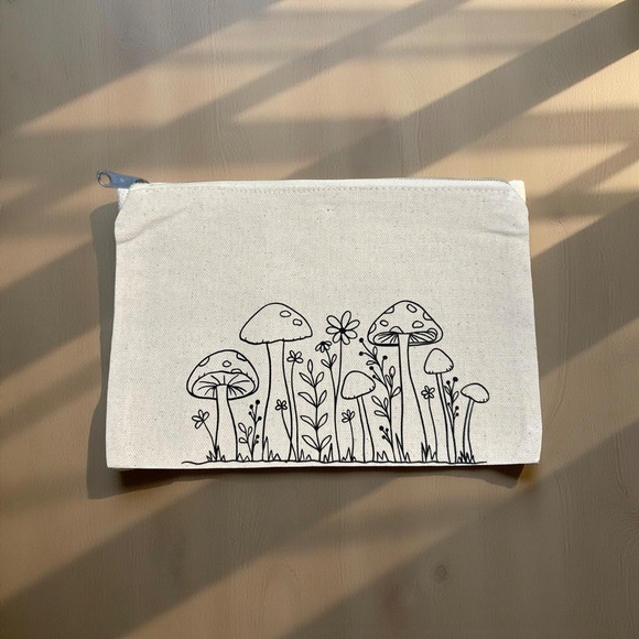Mushroom Coin Purse – Cute Mushroom Makeup Bag, Small Pouch for Coins - Picture 3 of 4